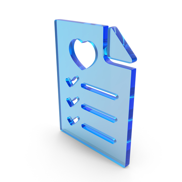 Symbols: Blue Glass Notepad Symbol PNG & PSD Images