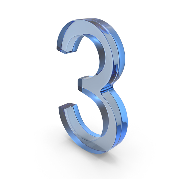 Symbols: Blue Glass Number 3 PNG & PSD Images Symbols: Blue Glass Number 3 PNG & PSD Images