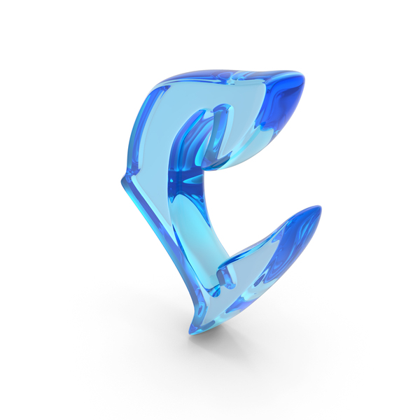 Blue Glass Stylish Gothic Font Small Letter C PNG Images & PSDs for ...