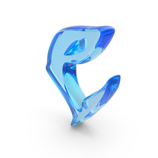 Language: Blue Glass Stylish Gothic Font Small Letter E PNG & PSD Images