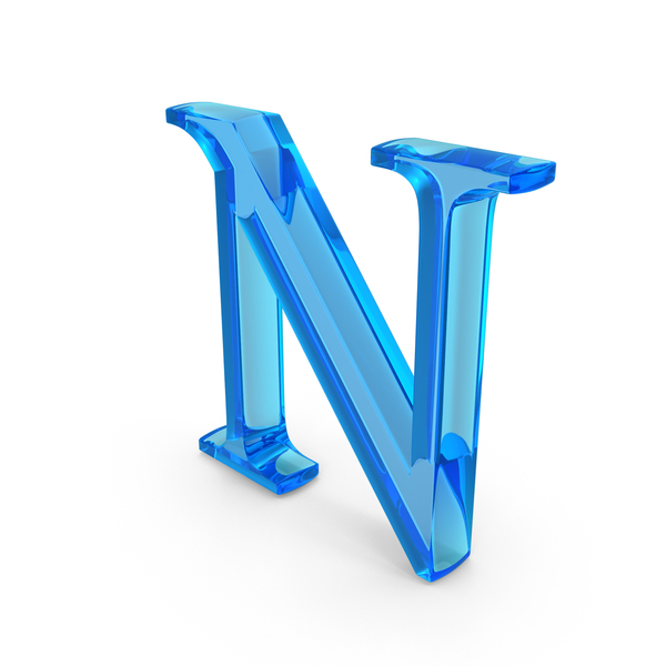 Blue Glass Times Roman Capital Alphabet N PNG Images & PSDs for ...