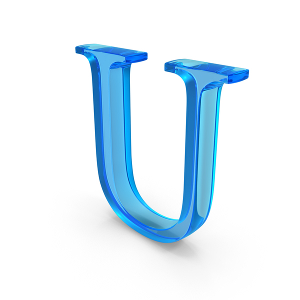 Blue Glass Times Roman Capital Alphabet U PNG Images & PSDs for ...