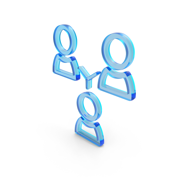 Symbols: Blue Glass User Share Group Symbol PNG & PSD Images