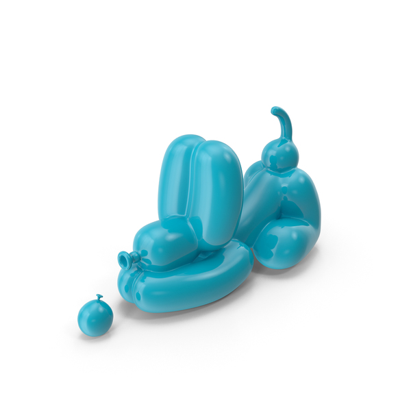Animals: Blue Happy POPek Balloon Dog PNG & PSD Images Animals: Blue Happy POPek Balloon Dog PNG & PSD Images