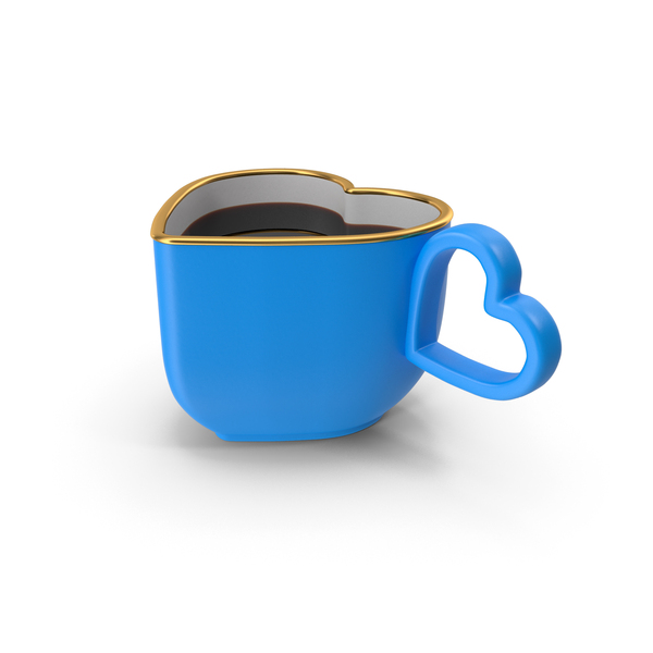 Zarf: Blue Heart Cup PNG & PSD Images Zarf: Blue Heart Cup PNG & PSD Images