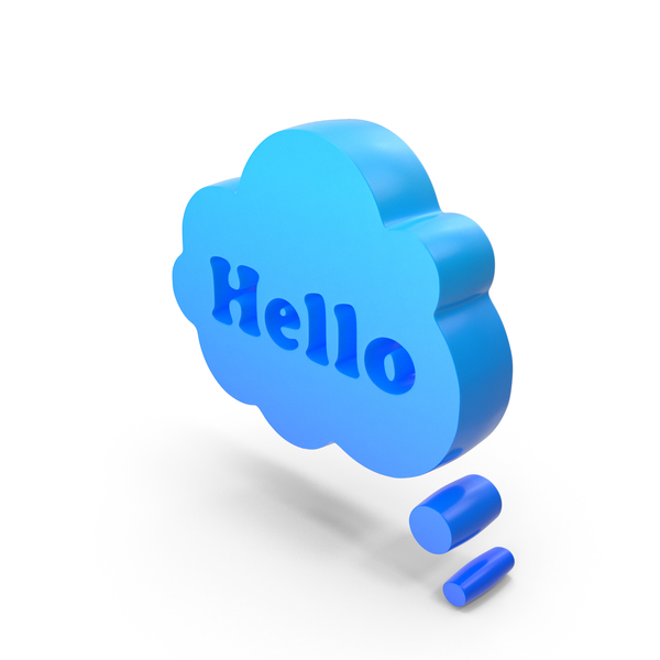 Balloon: Blue Hello Cloud Speech Bubble PNG & PSD Images Balloon: Blue Hello Cloud Speech Bubble PNG & PSD Images