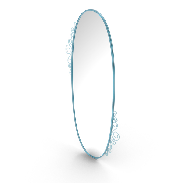 Blue Ikea Ekne Oval Wall Mirror PNG & PSD Images