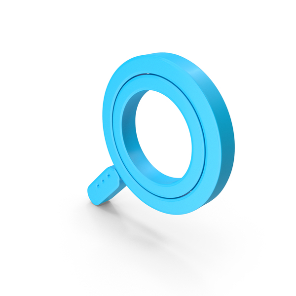 Symbols: Blue Magnifying Glass Symbol PNG & PSD Images
