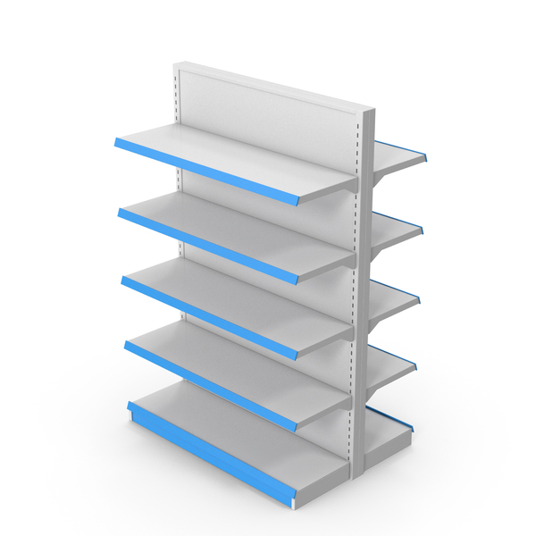 Shelving: Blue Market Shelves PNG & PSD Images