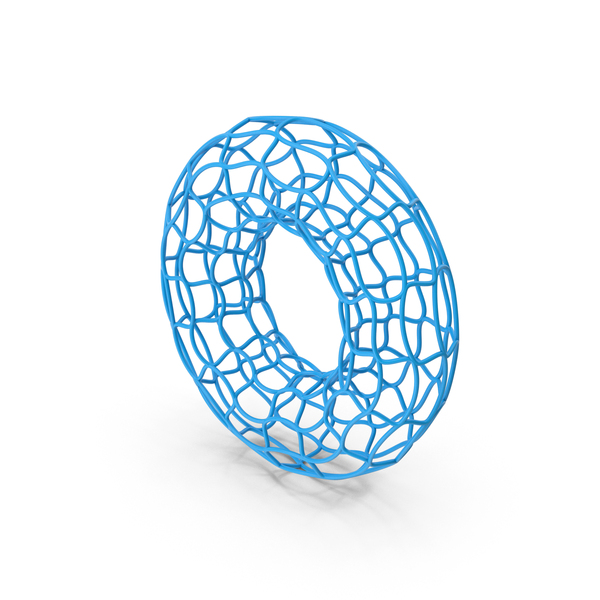 Geometric Shape: Blue Mesh Torus PNG & PSD Images Geometric Shape: Blue Mesh Torus PNG & PSD Images