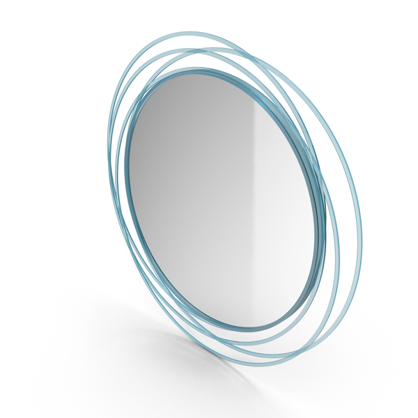 Blue Mirror In Metal Frame PNG & PSD Images