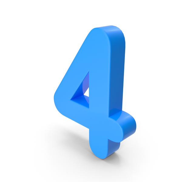 Blue Number 4 PNG & PSD Images Blue Number 4 PNG & PSD Images