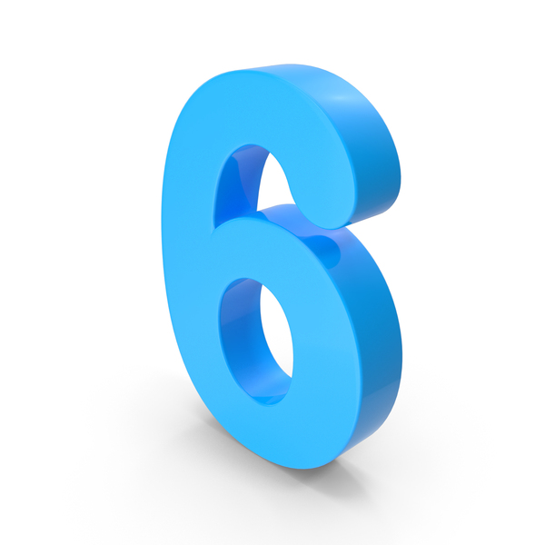 Blue Number 6 PNG & PSD Images Blue Number 6 PNG & PSD Images