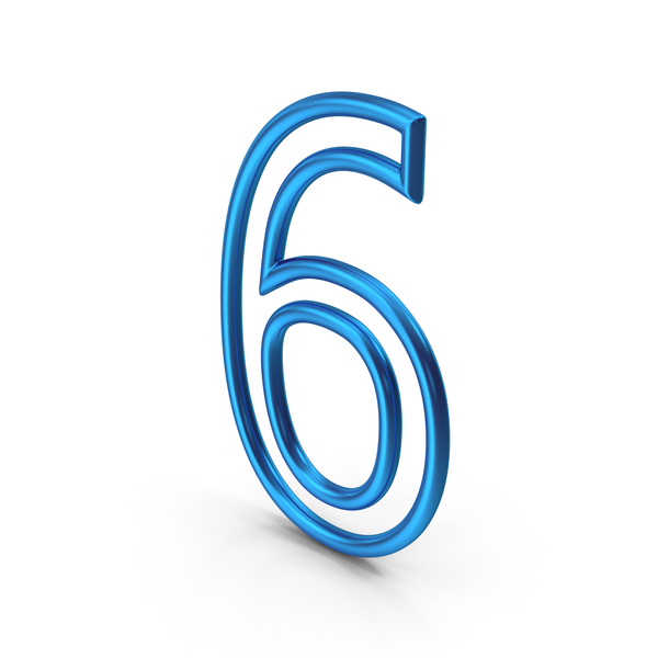 Blue Number 6 PNG & PSD Images Blue Number 6 PNG & PSD Images