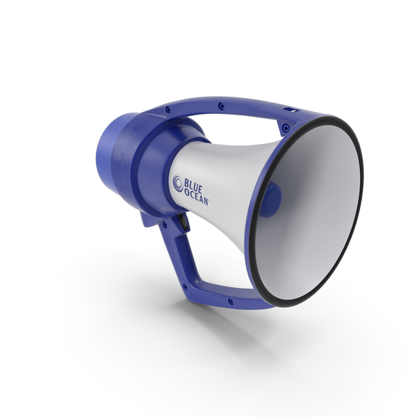 Bullhorn: Blue Ocean Waterproof Megaphone PNG & PSD Images Bullhorn: Blue Ocean Waterproof Megaphone PNG & PSD Images