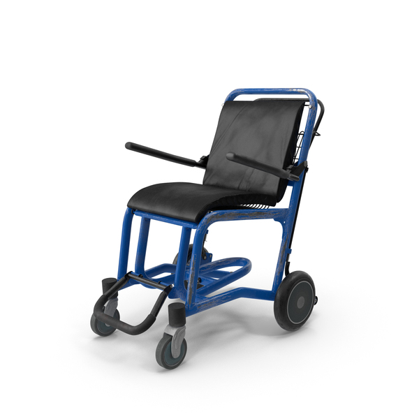Blue Old Airport Wheelchair PNG & PSD Images