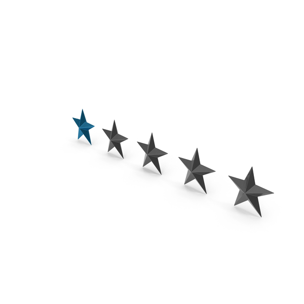 Symbols: Blue One Star Customer Rating PNG & PSD Images