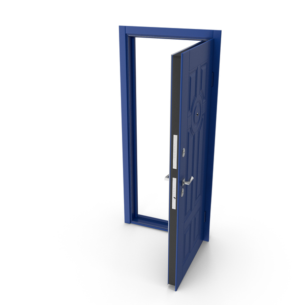 Blue Open Entrance Door PNG & PSD Images Blue Open Entrance Door PNG & PSD Images