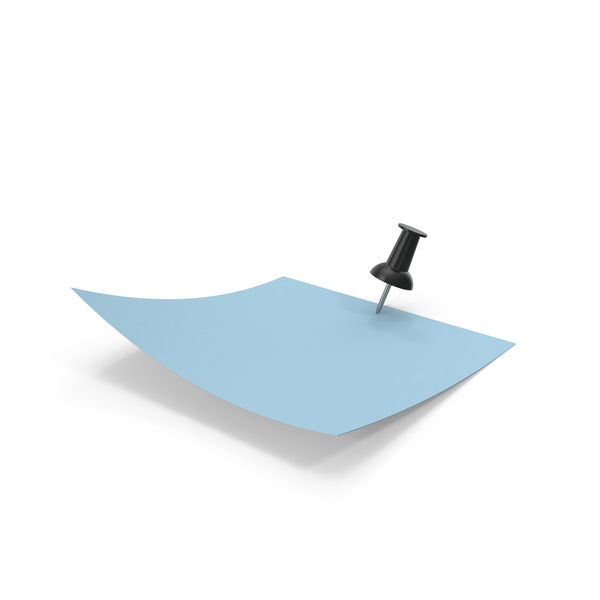Sticky Note: Blue Paper with Black Pin PNG & PSD Images Sticky Note: Blue Paper with Black Pin PNG & PSD Images