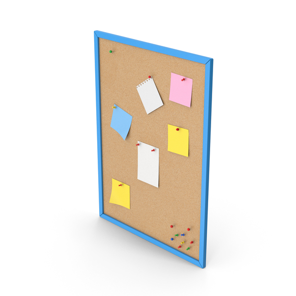 Corkboard: Blue Pinboard With Notes PNG & PSD Images Corkboard: Blue Pinboard With Notes PNG & PSD Images