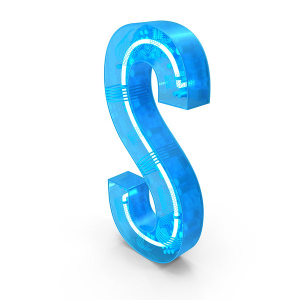 Symbols: Blue Plastic Neon Letter S PNG & PSD Images Symbols: Blue Plastic Neon Letter S PNG & PSD Images
