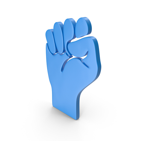 Symbols: Blue Protest Freedom Fist Symbol PNG & PSD Images