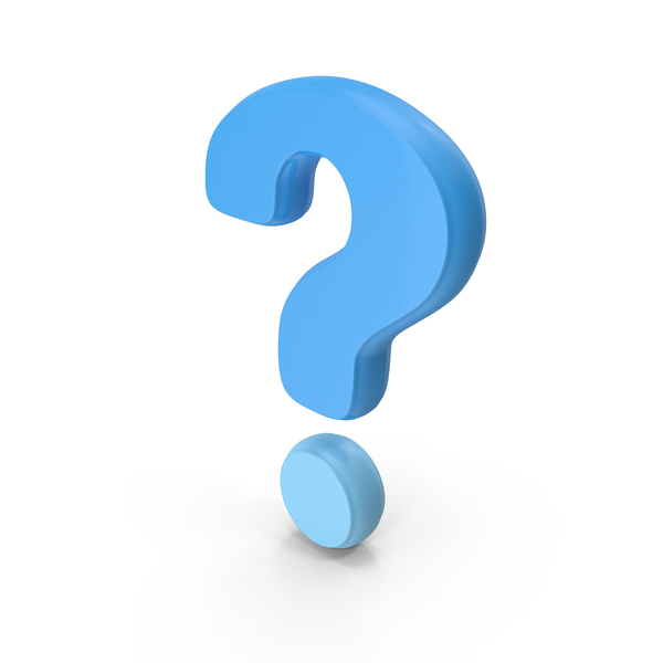 Symbols: Blue Question Mark PNG & PSD Images