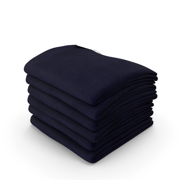 Clothes Rack: Blue Round Neck Folded Sweater Pile PNG & PSD Images