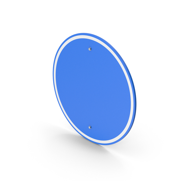 Traffic Signs: Blue Round Road Sign PNG & PSD Images