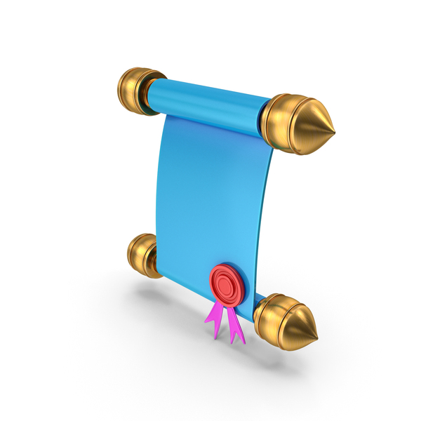 Blue Scroll Note PNG & PSD Images