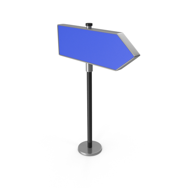 Traffic Signs: Blue Single Way Direction Road Sign Board PNG & PSD Images