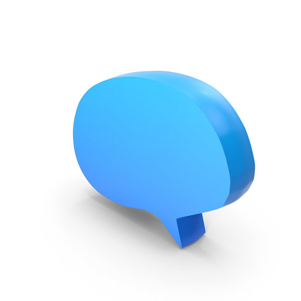 Balloon: Blue Speech Bubble PNG & PSD Images