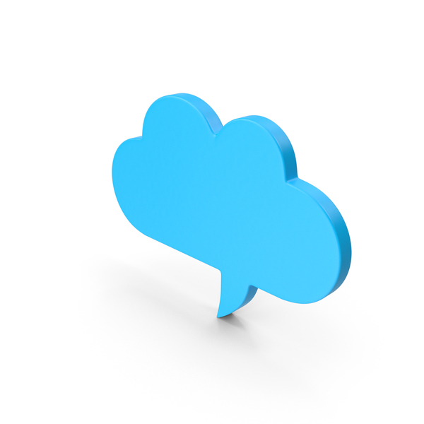 Symbols: Blue Speech Bubble Symbol PNG & PSD Images