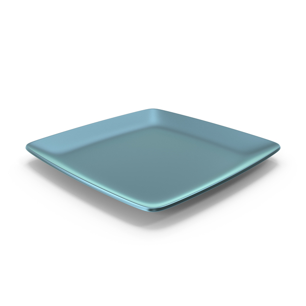Blue Square Flat Plate PNG & PSD Images Blue Square Flat Plate PNG & PSD Images