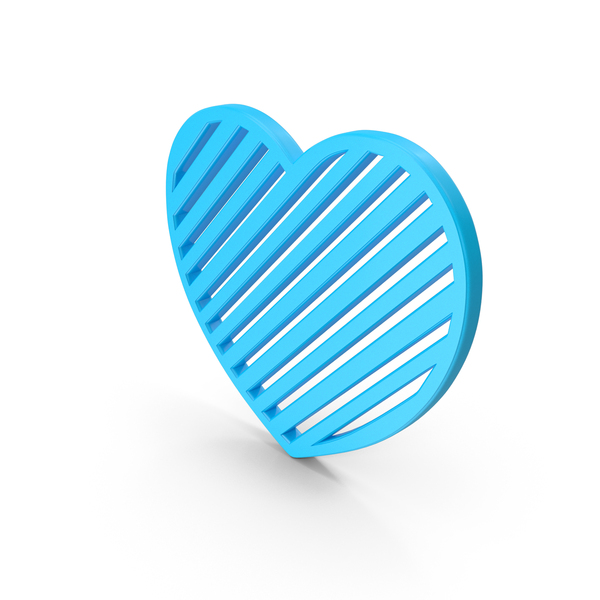 Blue Striped Heart Shape Symbol PNG Images & PSDs for Download ...