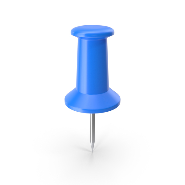 Office Paper Products: Blue Thumbtack PNG & PSD Images