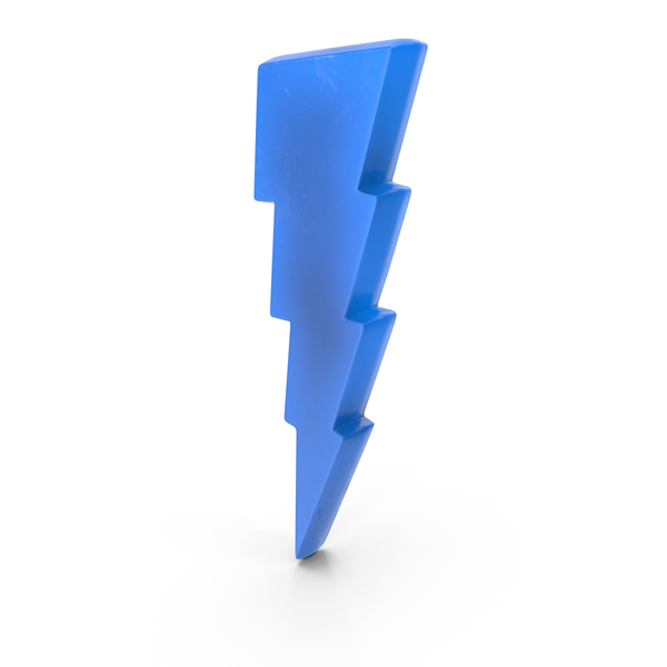 Symbols: Blue Thunderbolt Power Symbol PNG & PSD Images