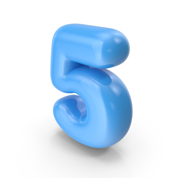 Blue Toon Balloon Number 5 PNG & PSD Images Blue Toon Balloon Number 5 PNG & PSD Images