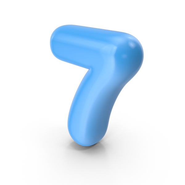 Blue Toon Balloon Number 7 PNG & PSD Images Blue Toon Balloon Number 7 PNG & PSD Images