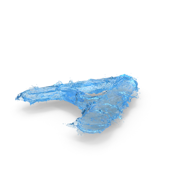 Language: Blue Water Splash Capital Letter A On Ground PNG & PSD Images