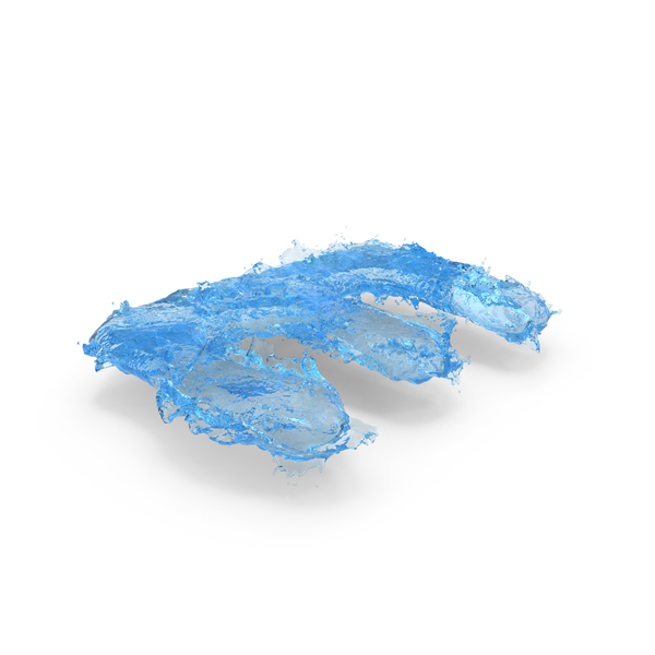 Language: Blue Water Splash Capital Letter E On Ground PNG & PSD Images