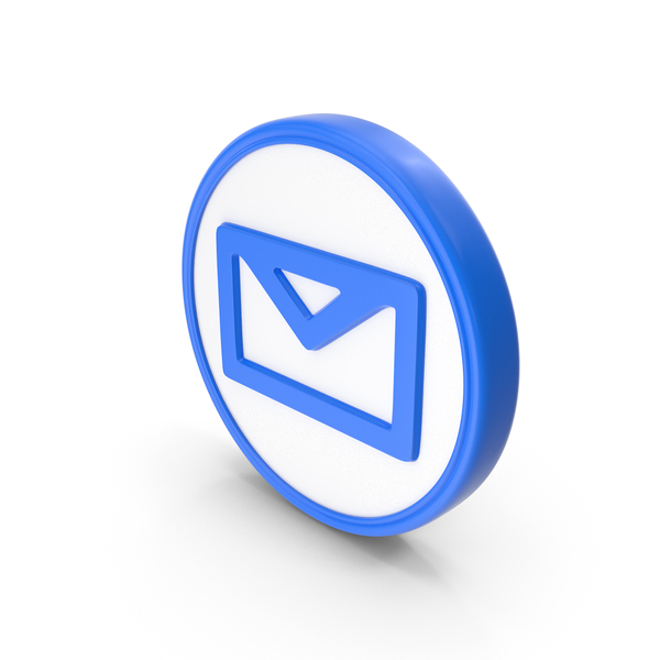 Symbols: Blue & White Mail Symbol PNG & PSD Images