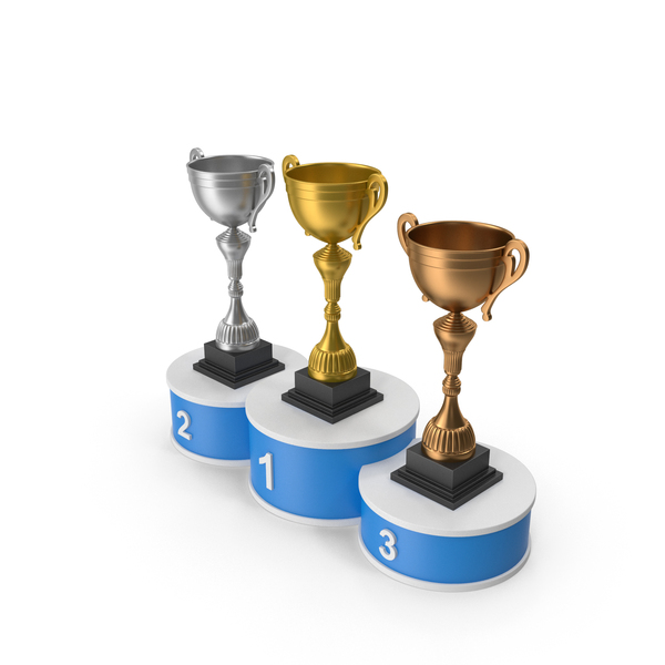Sports: Blue Winners Podium with Trophy Cups PNG & PSD Images Sports: Blue Winners Podium with Trophy Cups PNG & PSD Images