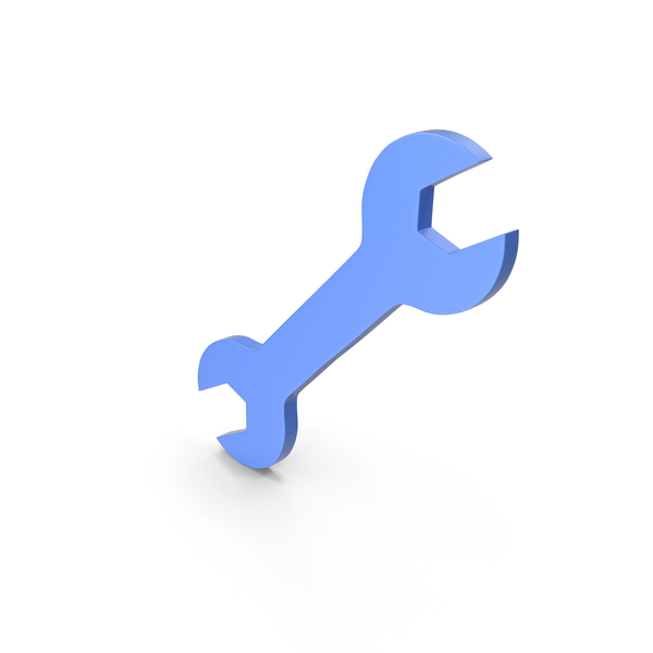 Symbols: Blue Wrench Symbol PNG & PSD Images