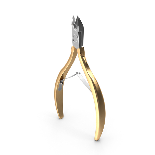 Nail Clipper: BlueOrchids Professional Cuticle Nipper Gold PNG & PSD Images