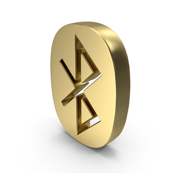 Logo: Bluetooth Symbol Gold PNG & PSD Images