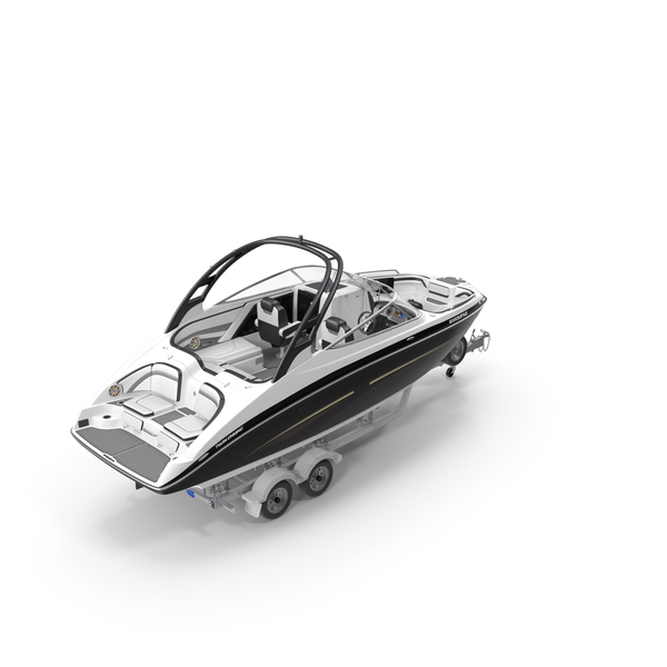 Go Fast: Boat Trailer With Sportboat PNG & PSD Images