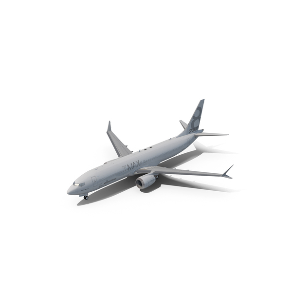 Airliner: Boeing 737-8 MAX Generic White PNG & PSD Images