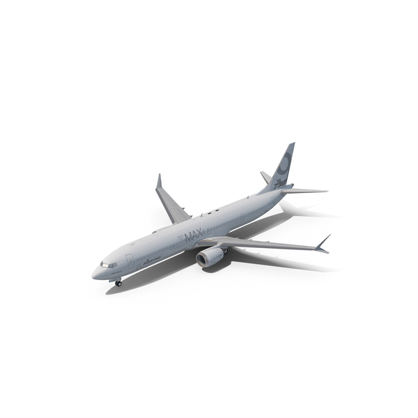 Airliner: Boeing 737-9 MAX Generic White PNG & PSD Images