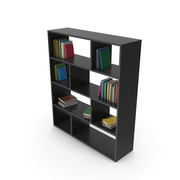 Bookcase: Book Case With Books PNG & PSD Images